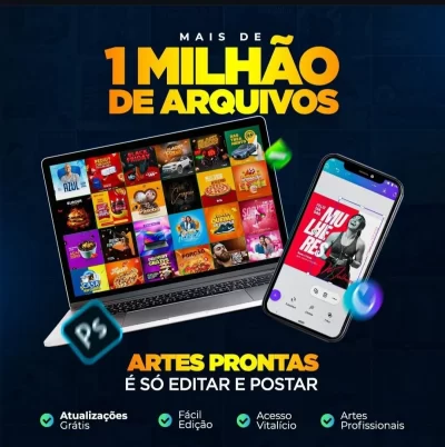 1 Milhão de artes editáveis /Corel/Canva/Photoshop