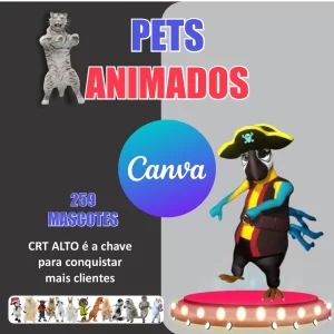 Pack Pets animados e dançantes para Canva
