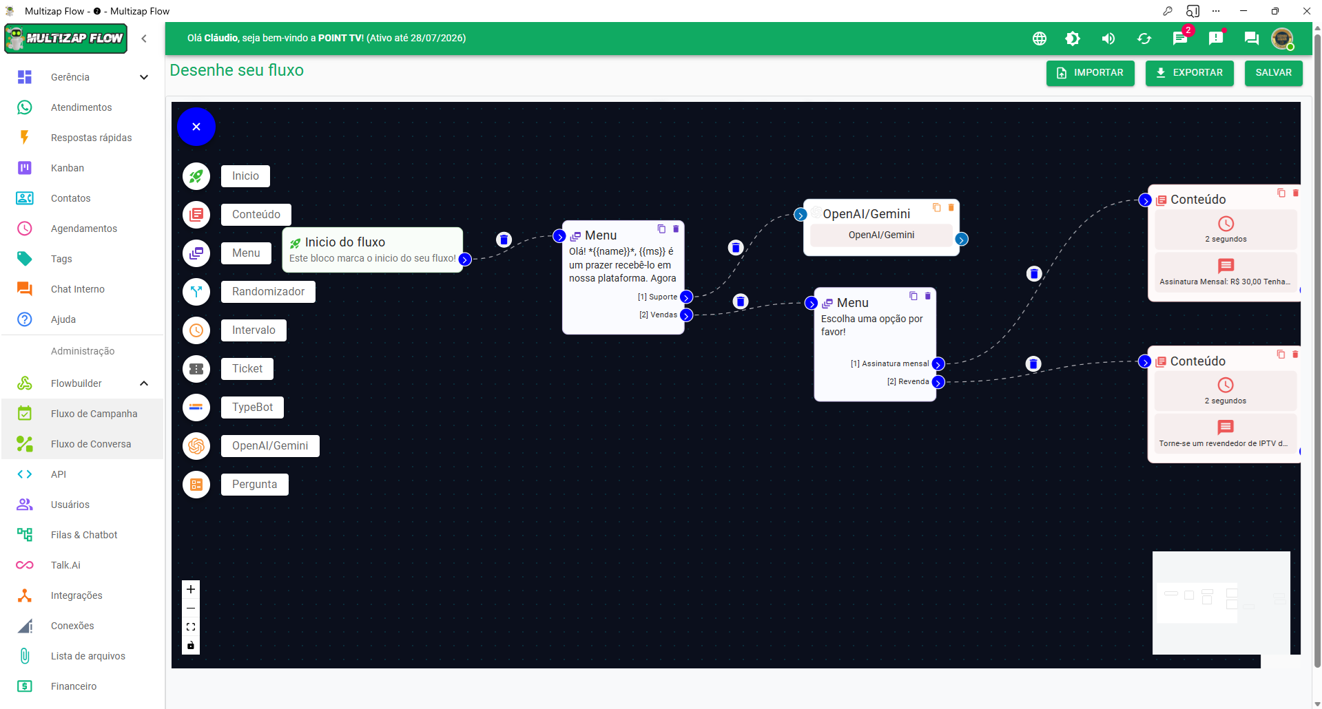Whaticket Flowbuilder - Fonte - Imagem 6